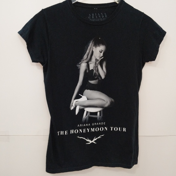 Ariana Grande Tops - Ariana Grande | 2015 The Honeymoon Tour Concert T